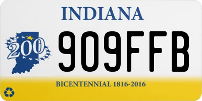 IN license plate 909FFB