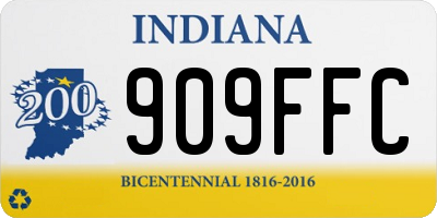 IN license plate 909FFC