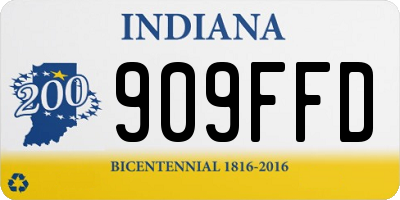 IN license plate 909FFD