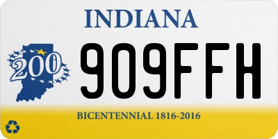 IN license plate 909FFH