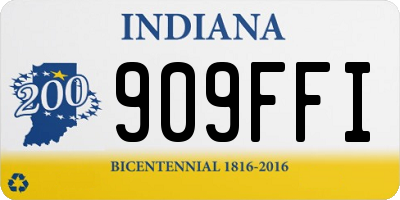 IN license plate 909FFI