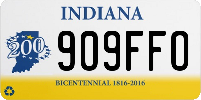 IN license plate 909FFO