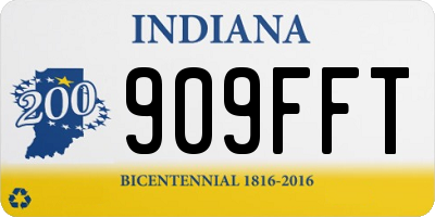 IN license plate 909FFT