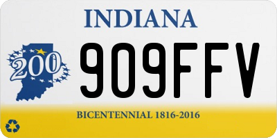 IN license plate 909FFV