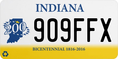 IN license plate 909FFX