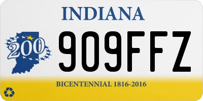 IN license plate 909FFZ