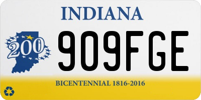 IN license plate 909FGE