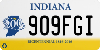 IN license plate 909FGI