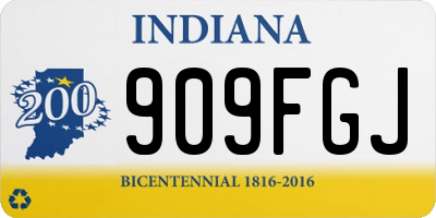 IN license plate 909FGJ