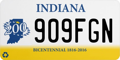 IN license plate 909FGN