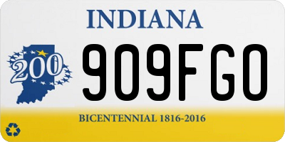IN license plate 909FGO