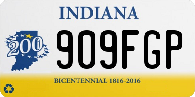 IN license plate 909FGP