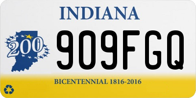 IN license plate 909FGQ