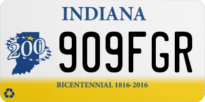 IN license plate 909FGR