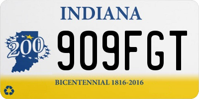 IN license plate 909FGT