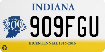 IN license plate 909FGU