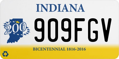 IN license plate 909FGV