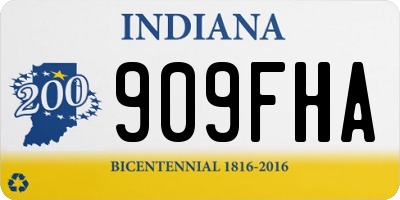 IN license plate 909FHA