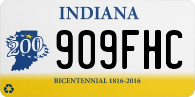 IN license plate 909FHC
