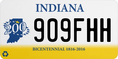 IN license plate 909FHH