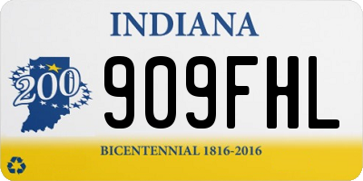 IN license plate 909FHL