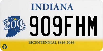 IN license plate 909FHM