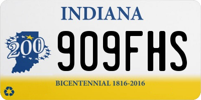 IN license plate 909FHS
