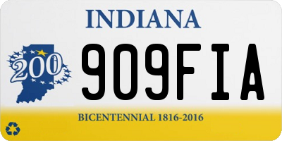 IN license plate 909FIA