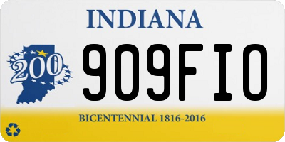 IN license plate 909FIO