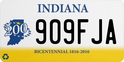 IN license plate 909FJA