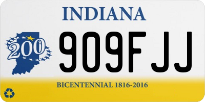 IN license plate 909FJJ