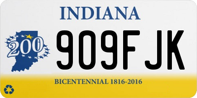 IN license plate 909FJK