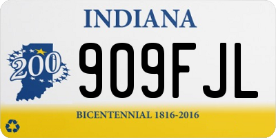 IN license plate 909FJL