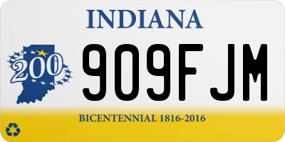 IN license plate 909FJM