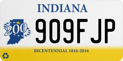 IN license plate 909FJP