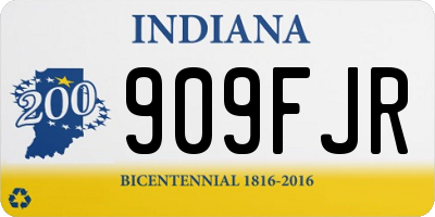 IN license plate 909FJR