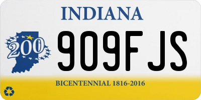IN license plate 909FJS