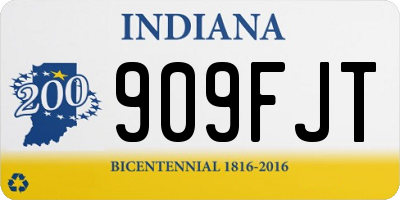 IN license plate 909FJT
