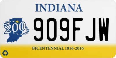 IN license plate 909FJW