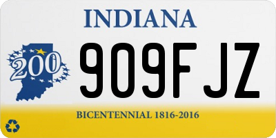 IN license plate 909FJZ