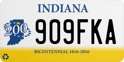 IN license plate 909FKA