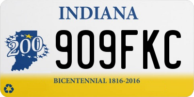 IN license plate 909FKC