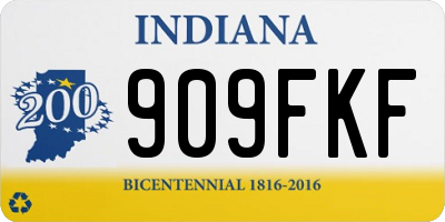 IN license plate 909FKF