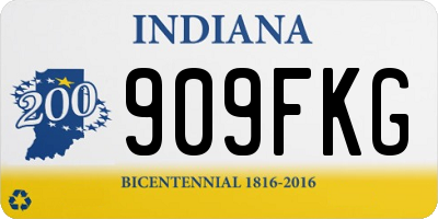 IN license plate 909FKG