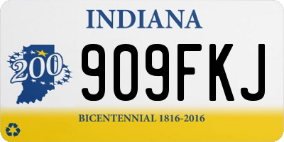 IN license plate 909FKJ