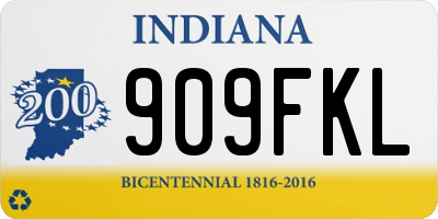 IN license plate 909FKL