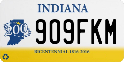 IN license plate 909FKM