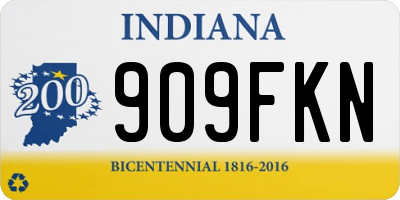 IN license plate 909FKN