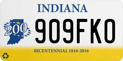 IN license plate 909FKO