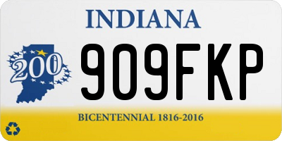 IN license plate 909FKP